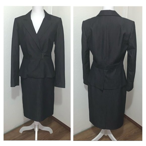 Calvin Klein Jackets & Blazers - Calvin Klein skirt and blazer gray suit size 6 NWOT
